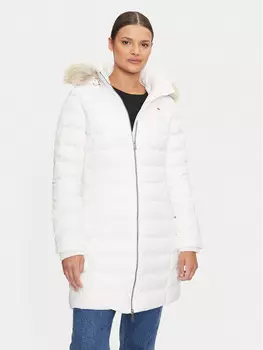 Пуховик узкого кроя Tommy Jeans, белый