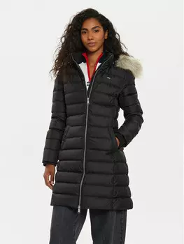 Пуховик узкого кроя Tommy Jeans, черный