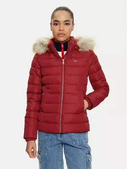 Пуховик узкого кроя Tommy Jeans, красный