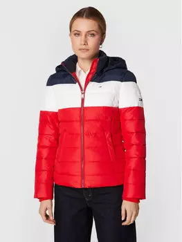 Пуховик узкого кроя Tommy Jeans, мультиколор