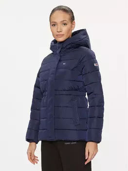 Пуховик узкого кроя Tommy Jeans, синий