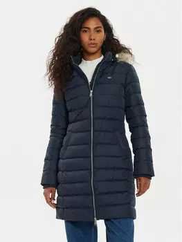 Пуховик узкого кроя Tommy Jeans, синий