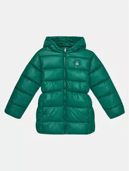 Пуховик узкого кроя United Colors Of Benetton, зеленый