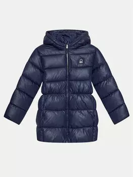 Пуховик узкого кроя United Colors Of Benetton, синий