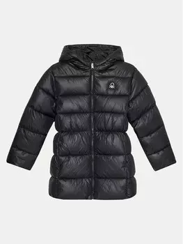 Пуховик узкого кроя United Colors Of Benetton, черный