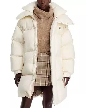 Пуховик Verone Moncler, коричневый/бежевый