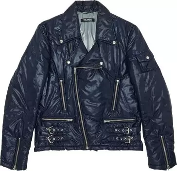 Пуховик Vintage Raf Simons Puffer Biker Jacket 'Navy', синий
