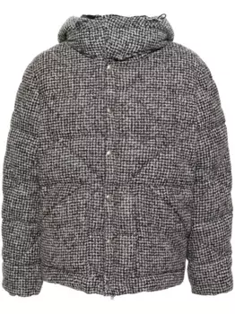 Пуховик в клетку Lardini, черный