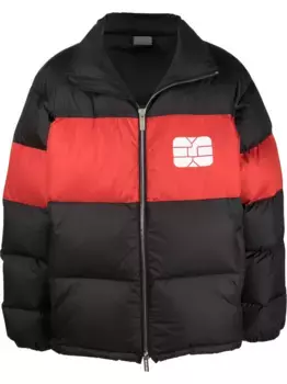 Пуховик в стиле колор-блок VTMNTS, черный