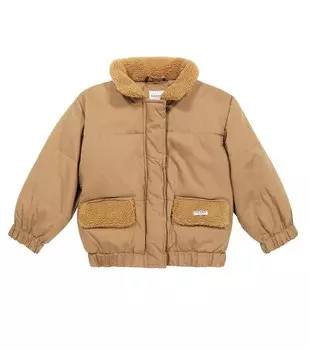 Пуховик Wander с отделкой из овчины Donsje, коричневый