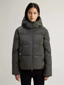 Пуховик Woolrich Daunenjacke, темно-зеленый