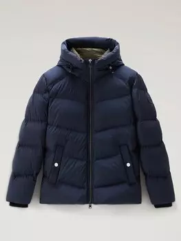 Пуховик Woolrich, темно-синий