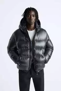 Пуховик ZARA, черный