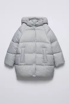 Пуховик ZARA, цвет ice