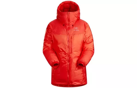 Пуховик женский Arcteryx Alpha Series, красный