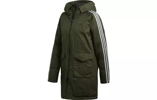 Пуховик женский армейский зеленый Adidas Originals