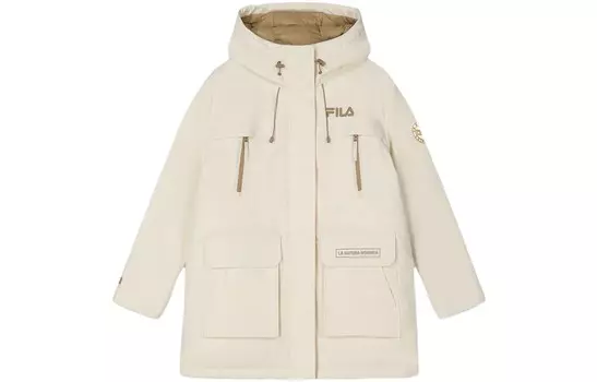 Пуховик женский белый Fila
