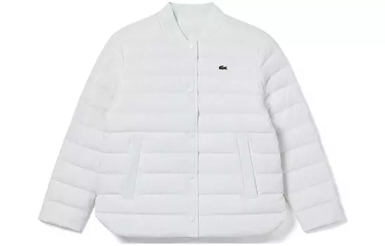 Пуховик женский белый Lacoste