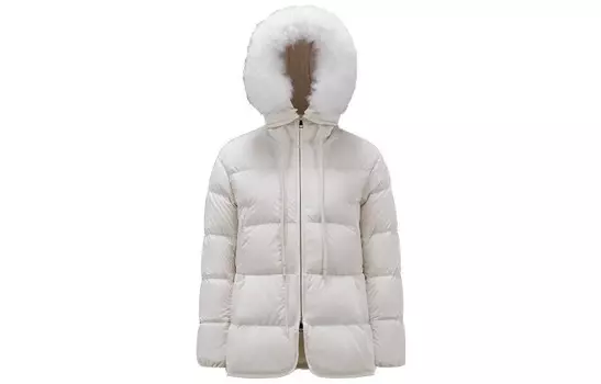 Пуховик женский белый Moncler