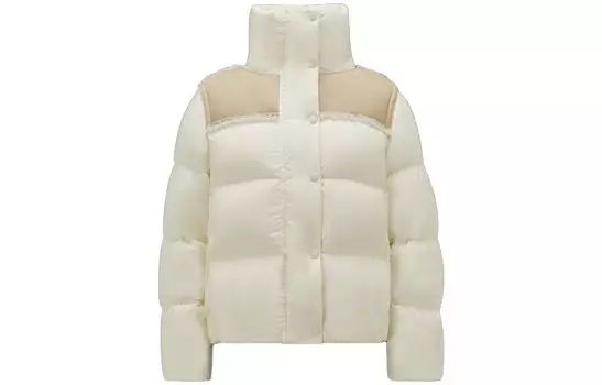Пуховик женский белый Moncler