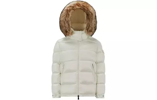 Пуховик женский белый Moncler