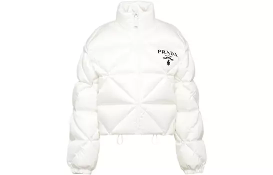 Пуховик женский белый Prada