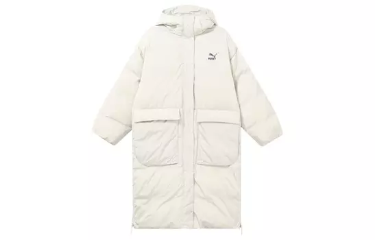 Пуховик женский белый Puma