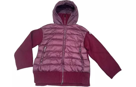 Пуховик женский бордовый Moncler