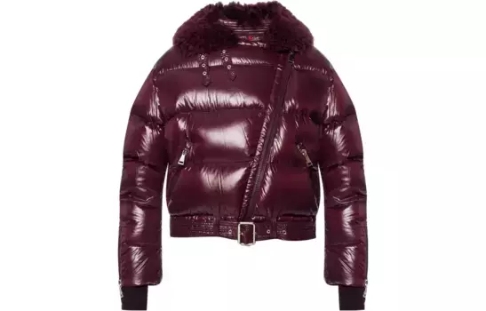 Пуховик женский бордовый Moncler
