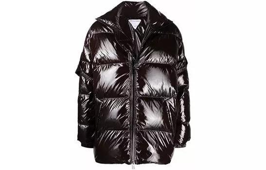 Пуховик женский Bottega Veneta, коричневый