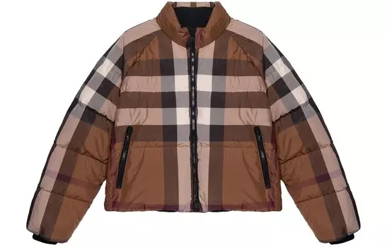 Пуховик женский Burberry, темно-коричневый