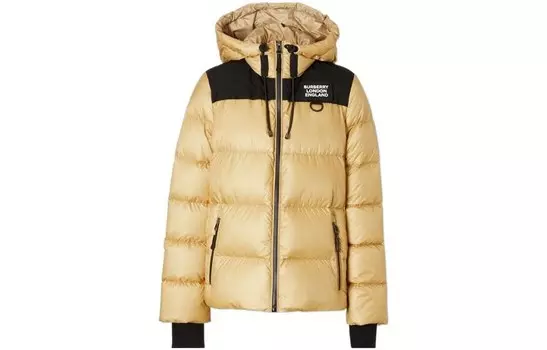 Пуховик женский Burberry, золотой / черный