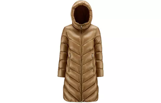Пуховик женский Camel Moncler, коричневый