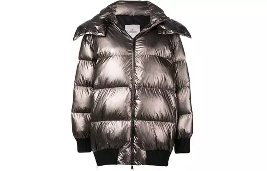 Пуховик женский чайно-коричневый Moncler
