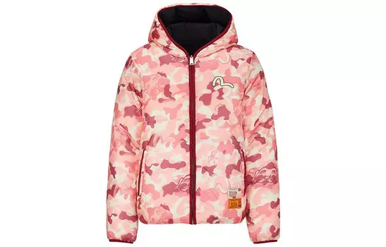 Пуховик женский черный/цветной Evisu, черный