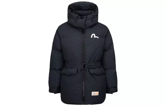 Пуховик женский черный Evisu