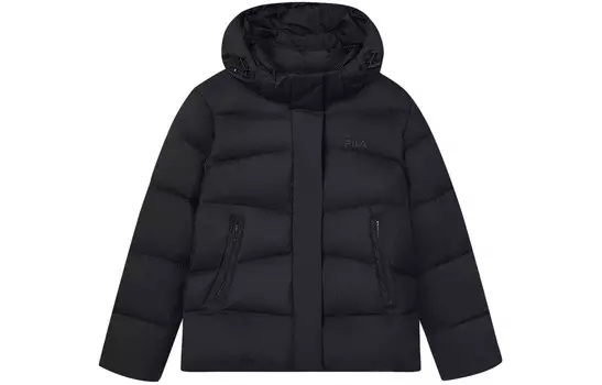 Пуховик женский, цвет черный как смоль Fila