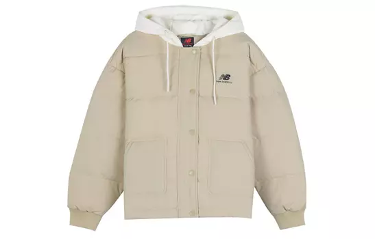 Пуховик женский цвета экрю New Balance, Ecru