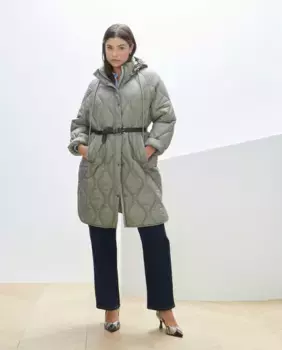 Пуховик женский длинный типа Хаски Couchel, цвет 530 Verde Oscuro