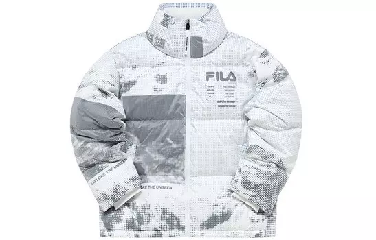 Пуховик женский голубовато-светло-серый Fila Fusion