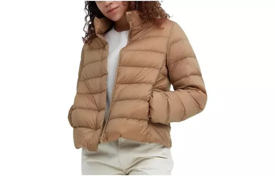 Пуховик женский хаки-32 Uniqlo