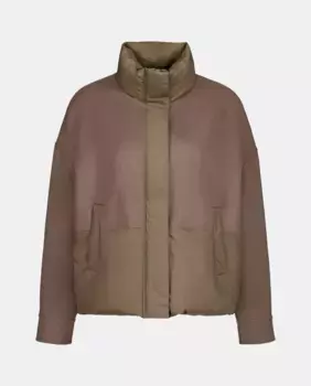 Пуховик женский из комбинированной ткани Woman El Corte Ingls, цвет Visn claro