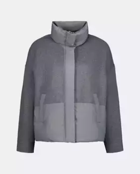 Пуховик женский из комбинированной ткани Woman El Corte Ingls, серый