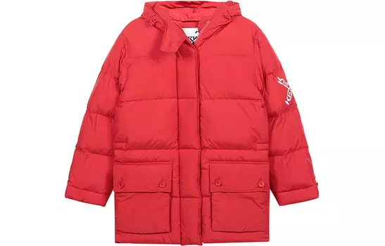 Пуховик женский Kenzo, красный