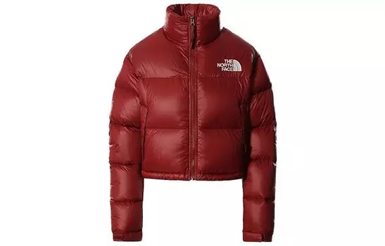 Пуховик женский кирпично-красный The North Face