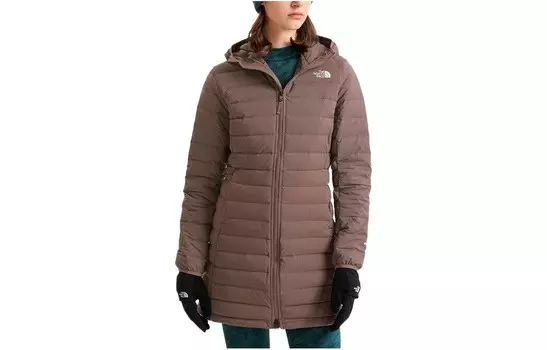 Пуховик женский кофейный The North Face