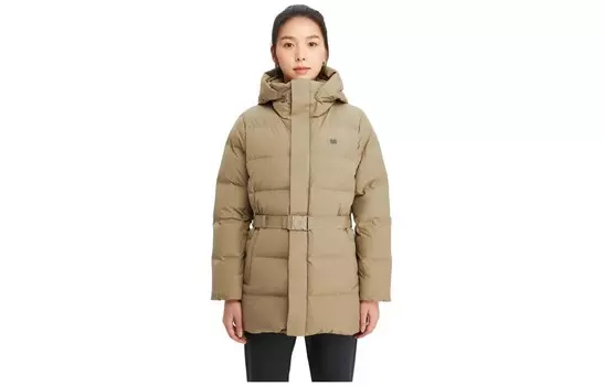 Пуховик женский Kolon Sport, бежевый/желтый