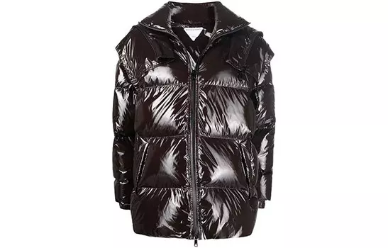 Пуховик женский коричневый Bottega Veneta