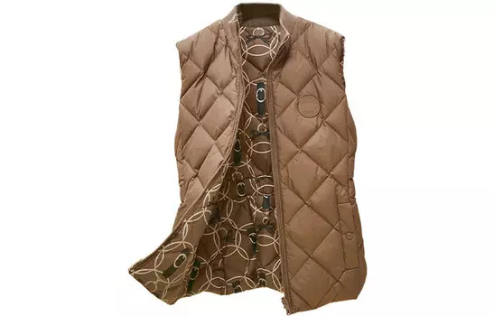 Пуховик женский коричневый Hermes