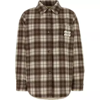 Пуховик женский коричневый Miu Miu